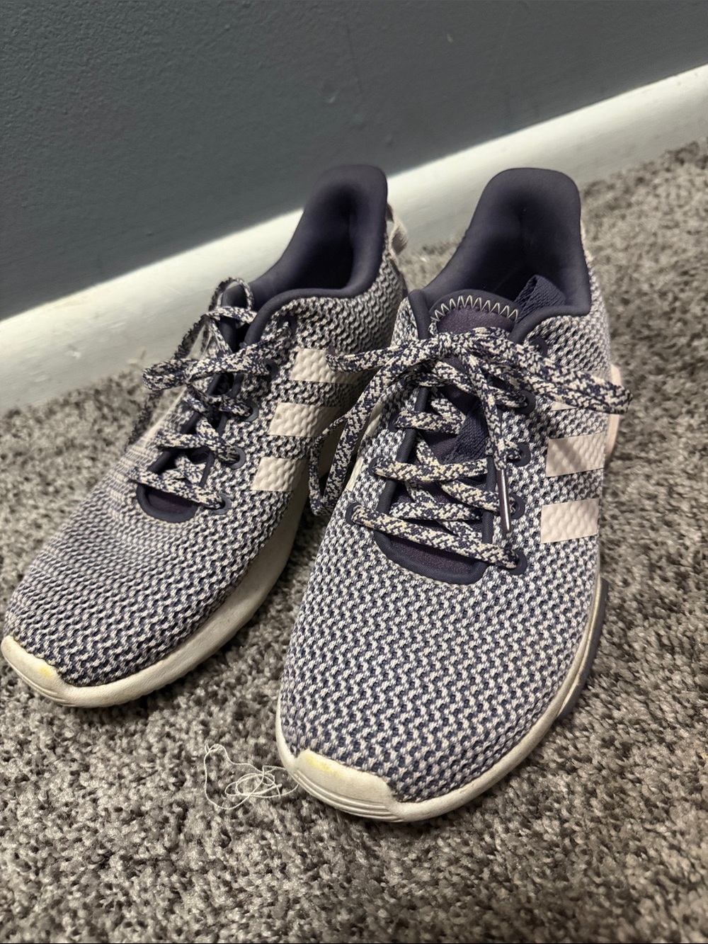 adidas Women's Knit Sneakers in Purple and White